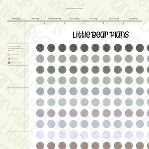 4mm Dot Stickers | Passport Size Sheet - Littlebearplans