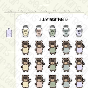 Zeit des Monats (Periode) Deko-Sticker | Datenblatt für Reisepässe - Littlebearplans