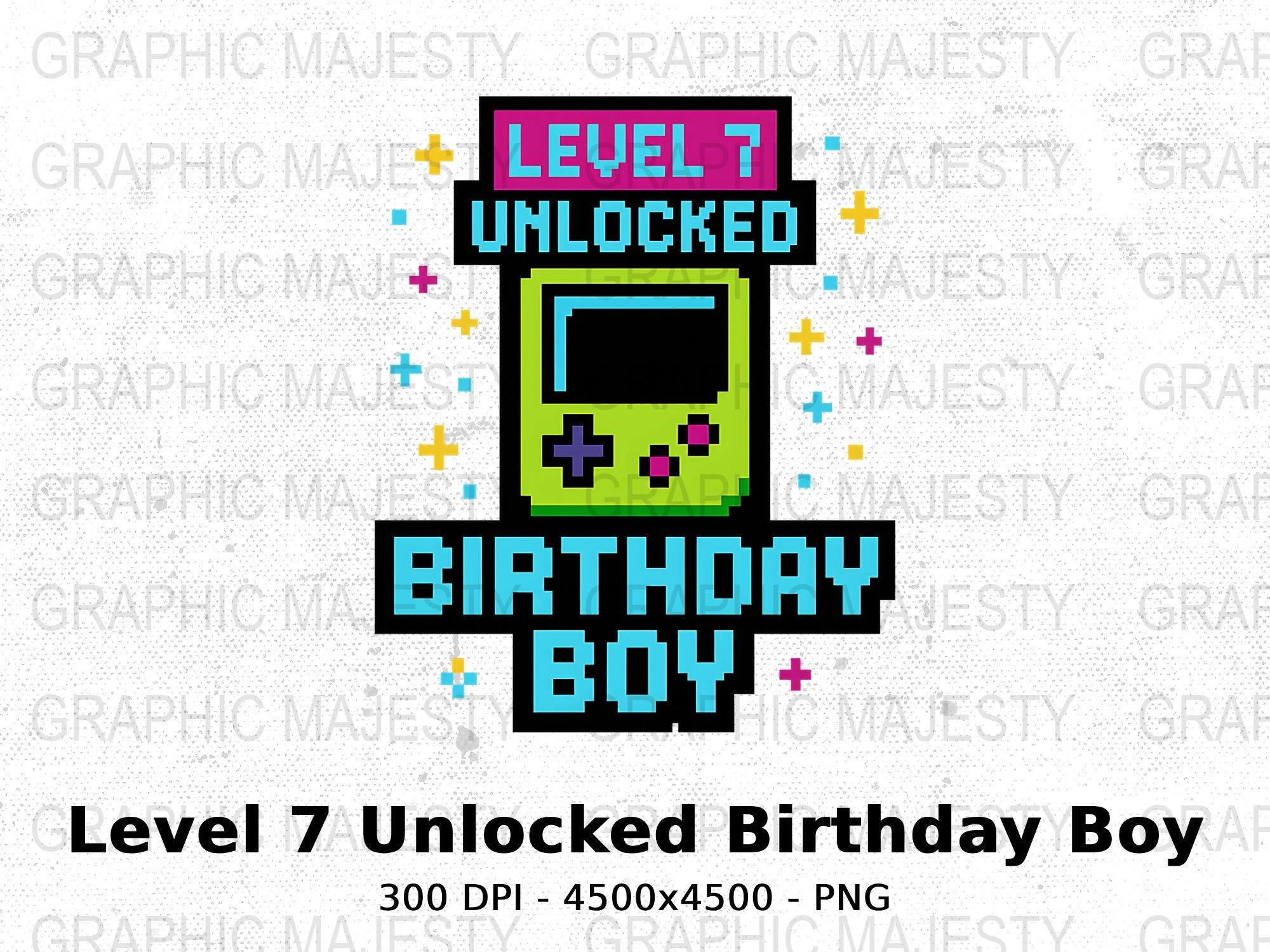 Happy Birthday Gamer Boy PNG, DTG Sublimation, Cute Birthday Graphic ...