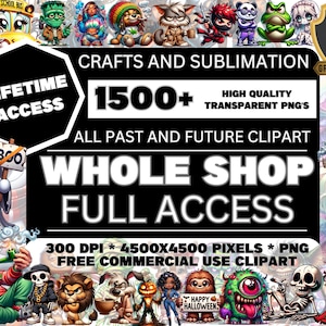 Mega Bundle Sublimationsdesigns, sofortiger Download vollständiger Shop-T-Shirt Grafiken - lebenslanger unbegrenzter Zugriff und freie kommerzielle Nutzung