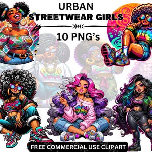Streetwear Stoner Girl Png, Urban Style sublimation Design, Graffiti Clipart for Hoodie, T shirt Design, Commercial Use, Instant Download