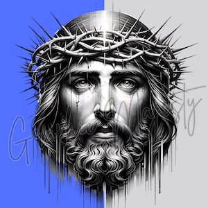 Jesus Christus religiöses christliches PNG Grafikdesign, Dornenkrone Clipart sofortiger Download, der messianische Sohn Gottes, Retter der Bibel