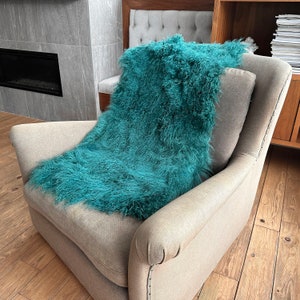 Teal mongolian cushion online