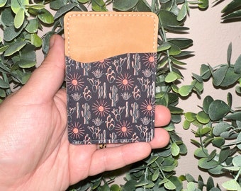 Cactus Phone Wallet Card Holder| iPhone/phone wallet/cards/gifts/peel and stick/ western vibes/ phone accessory/cactus