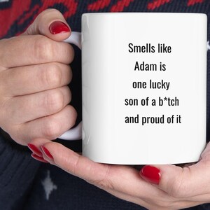 Personalized humorus engagement coffee mug,custom gift,fiance mug,rude,sarcastic cup,humor gift,cheeky,naughty, funny gift