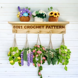 Plant crochet pattern, car hanging plant Crochet Pattern, Crochet hanging plant for car, Hanging Plant Pattern, Hanging basket crochet