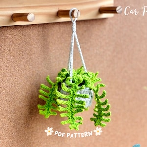 Gehaakt patroon varen plantenmand, haakpatroon planten, patroon hangende plant, hangend haakpatroon bloemenmand