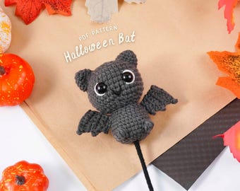 Halloween Bat Crochet Pattern, Halloween Crochet Pattern, Crochet Flower Tutorial, Digital PDF Pattern, DIY Home Decor Crochet Pattern