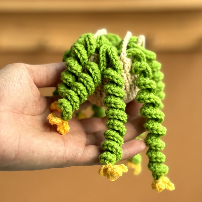 Drooping Flower Basket Crochet Pattern, Plant Crochet Pattern, Flower ...