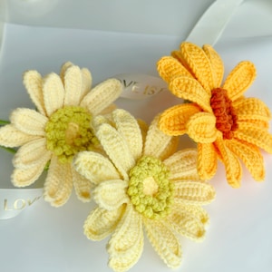 Gerbera Flower Crochet Pattern, Crochet Flower Bouquet Pattern, Crochet Flower Pattern, Wedding Flower image 5