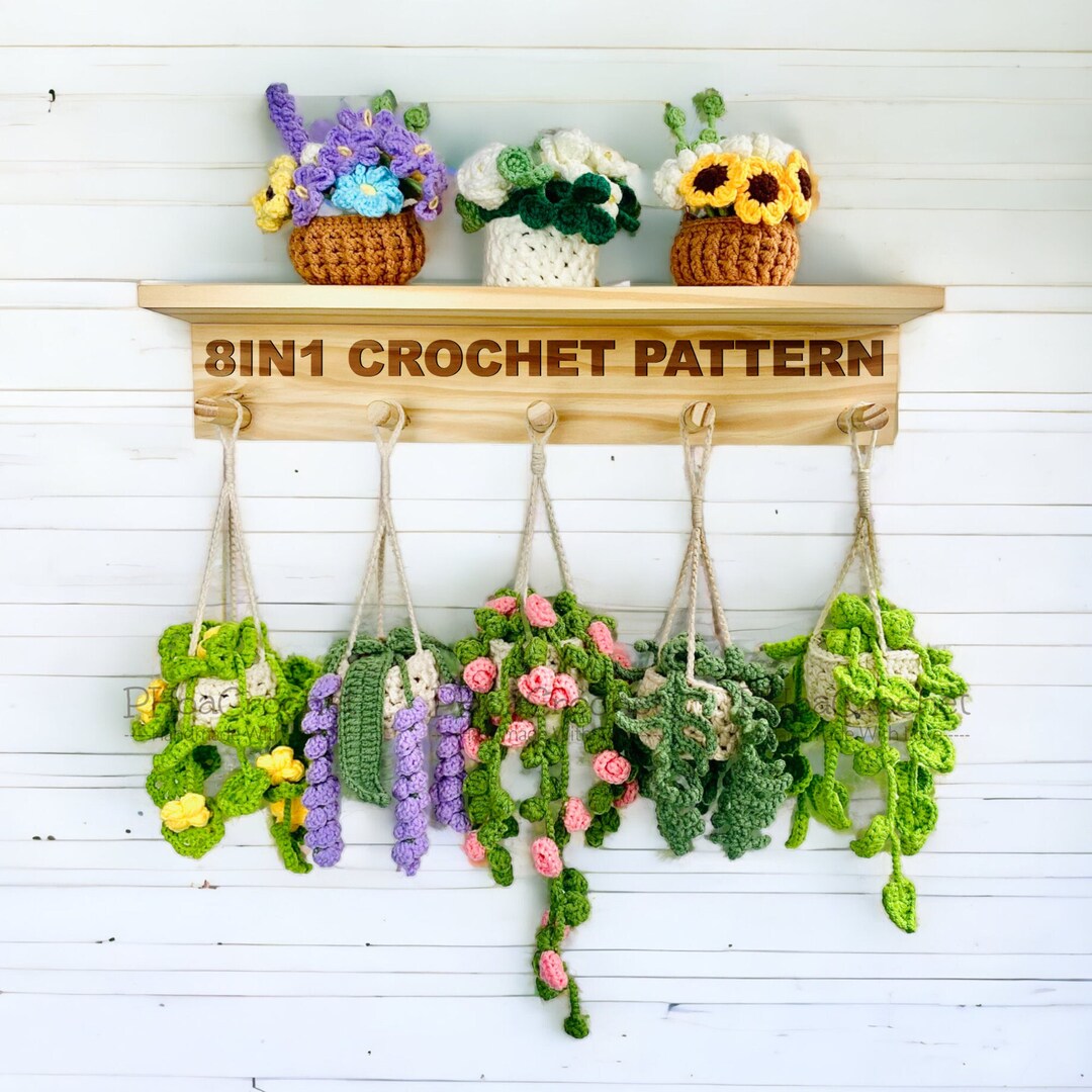 Plant Crochet Pattern Car Hanging Plant Crochet Pattern Crochet