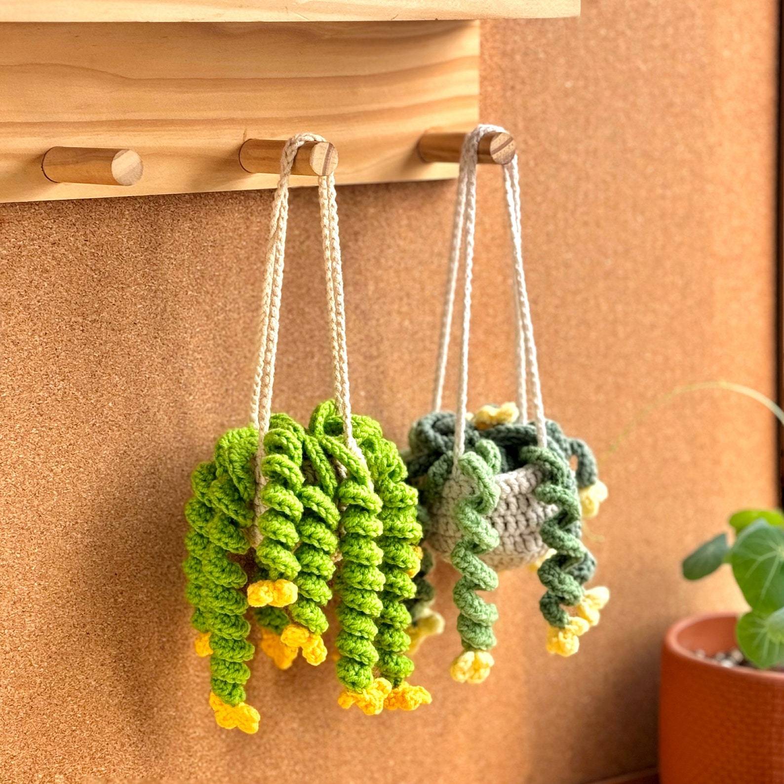 Drooping Flower Basket Crochet Pattern, Plant Crochet Pattern, Flower ...