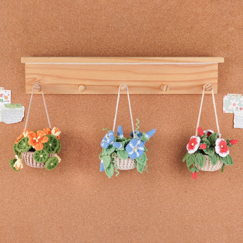 Blooming Baskets Crochet Patterns Bundle, Nasturtium Basket Pattern, Morning Glory Basket Pattern, Petunia Basket Pattern, PDF Pattern image 2