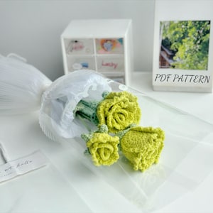 Lisianthus Flower Crochet Pattern, Crochet Flower Bouquet Pattern, Crochet Flower Pattern, Wedding Flower