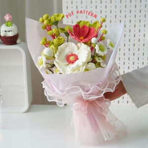Blühende Eleganz Blumenstrauß Häkelanleitung, Häkelblumenstrauß Muster, Häkelblumenstrauß, Hochzeitsblumen