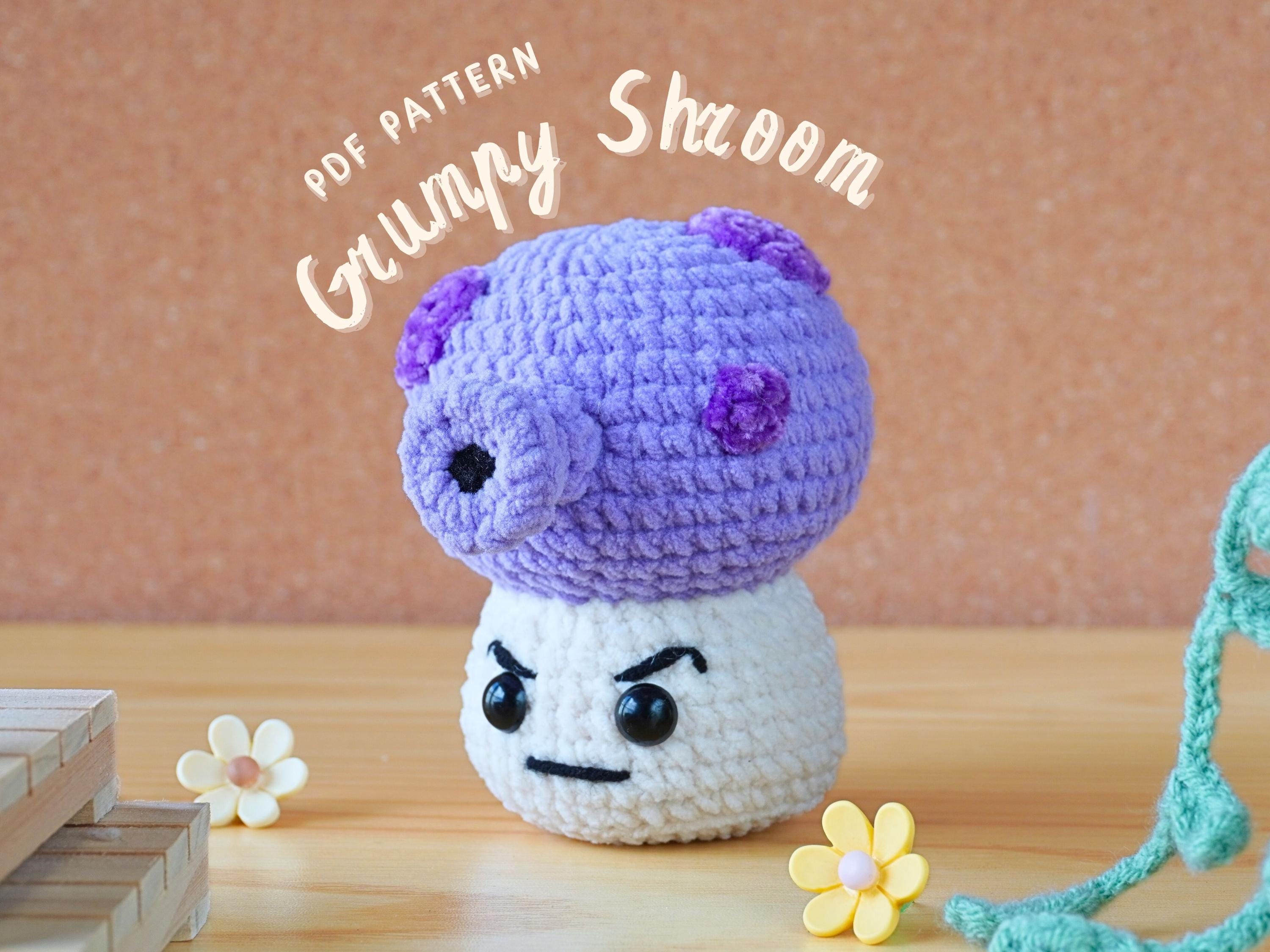 Grumpy Mushroom Amigurumi Crochet Pattern, Garden Defender Amigurumi Crochet, Amigurumi Crochet Pattern, Crochet Pattern