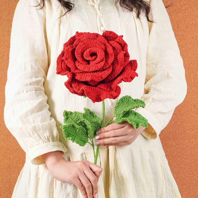 Giant Rose Flower Crochet Pattern, Flower Crochet Pattern, Rose Flowers ...