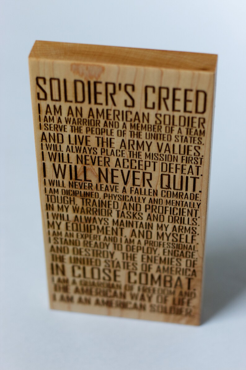 Soldier's Creed US Army SVG Only Digital Download Etsy