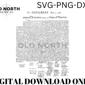 Déclaration d'indépendance - SVG PNG DXF - Téléchargement numérique