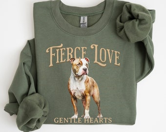 Pit Bull Sweatshirt for Pittie Owner Bully Sweater APBT Lovers Gift for Dog Lover Pitty Mama Pullover Present Valentines Gift Idea Dog Dad