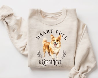 Corgi Valentine Sweatshirt Custom Gift Idea for Corgi Owner Lover Mama Dad Present Amor Pink Shirt With Corgi Love Sweater Dog-Themed Gifts