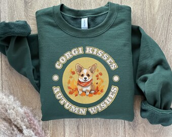 Corgi Sweatshirt, Gifts, Pembroke Welsh Corgi Shirt, Black and White,Corgi Mom,Christmas,Birthday,Dog Shirt, Fall Dog Mom,Corgi Themed Gifts