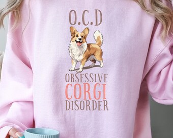 Corgi Sweatshirt, Gifts, Pembroke Welsh Corgi Shirt, Black and White,Corgi Mom,Christmas,Birthday,Dog Shirt, Fall Dog Mom,Corgi Themed Gifts