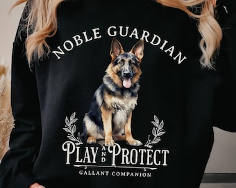 Deutscher Schäferhund Sweatshirt Elsässer Liebhaber-Shirt GSD Mutter Geschenk Arbeitshunde-Pullover Polizeihund Pullover Geschenk für Papa K-9 Liebhaber-Mama Rundhalsausschnitt