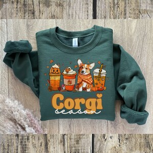Corgi Sweatshirt, Tis the Season Fall Shirt Tshirt, Corgi Birthday Gift Idea, Corgi Mama Men Corgi Lovers,Corgi Fall Christmas Sweater Gifts