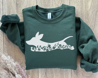 Dachshund Mama Shirt, Doxie, Wiener Dog, Dashie Lover Sweatshirt, Floral Daschund Clothes,Sweater, Sausage Hound Apparel for Dog Owners