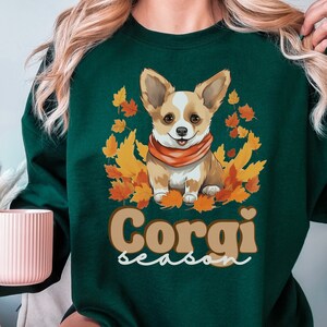 Corgi Sweatshirt, Tis the Season Fall Shirt Tshirt, Corgi Birthday Gift Idea, Corgi Mama Men Corgi Lovers,Corgi Fall Christmas Sweater Gifts