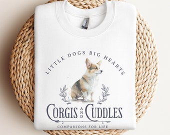 Corgi Sweatshirt, Gifts, Pembroke Welsh Corgi Shirt, Black and White,Corgi Mom,Christmas,Birthday,Dog Shirt, Fall Dog Mom,Corgi Themed Gifts