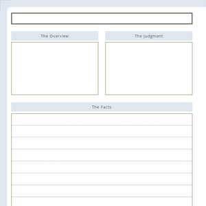Law School - Case Brief template PRINTABLE, great for study notes