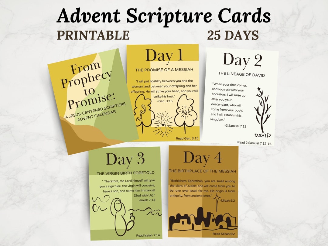 Christian Advent Calendar for Adults Printable Unique Advent Etsy