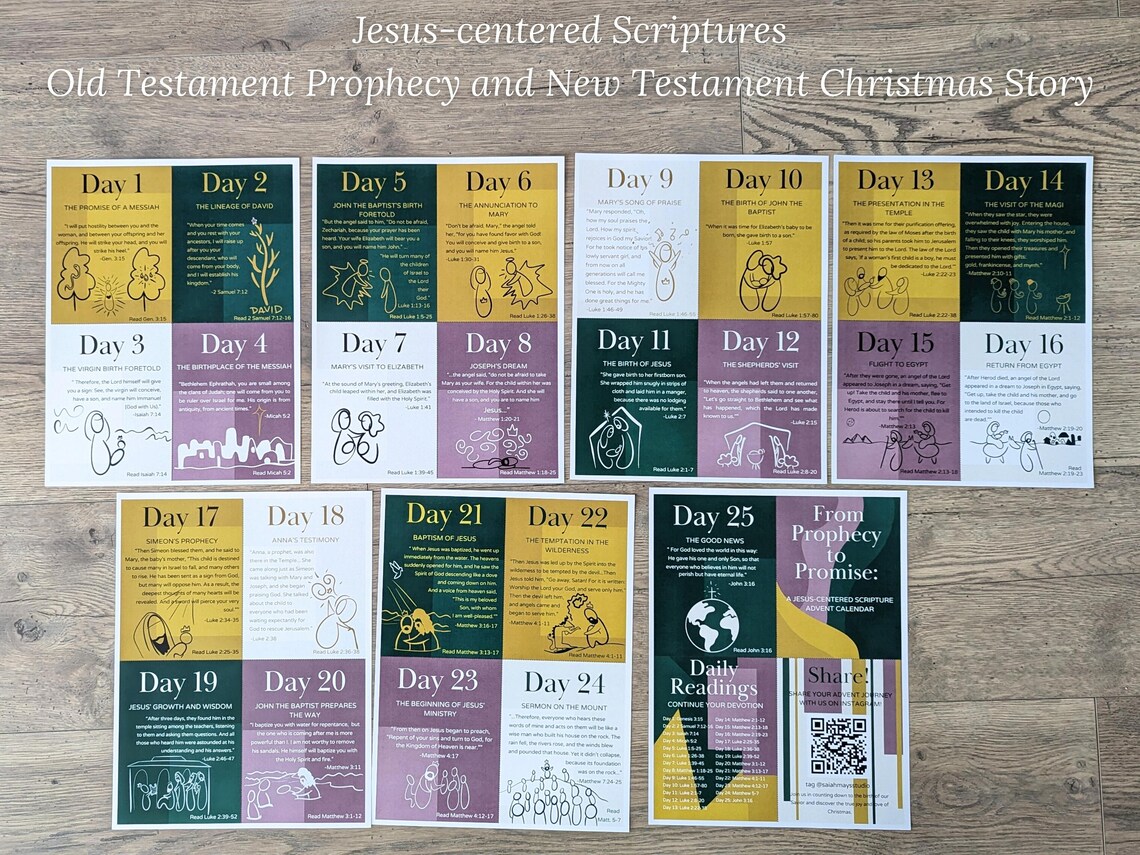 Christian Advent Calendar for Teens Adults Printable Advent Etsy