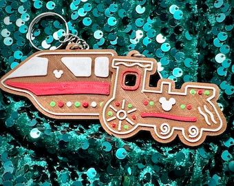 Gingerbread Disney Transportation Keychains