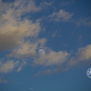 Moon in The Clouds ~ Nature Photography Print ~ Fine Art Decor ~ Colorado