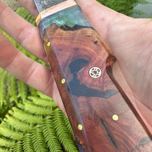 Knife handle scales :Manzanita wood casted in Resin (1 Pair)