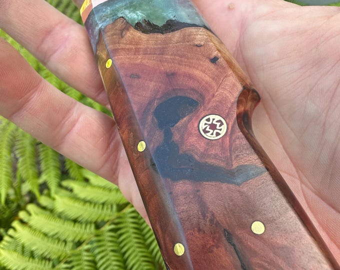 Knife Handle Scales :manzanita Wood Casted in Resin (1 Pair) - Etsy