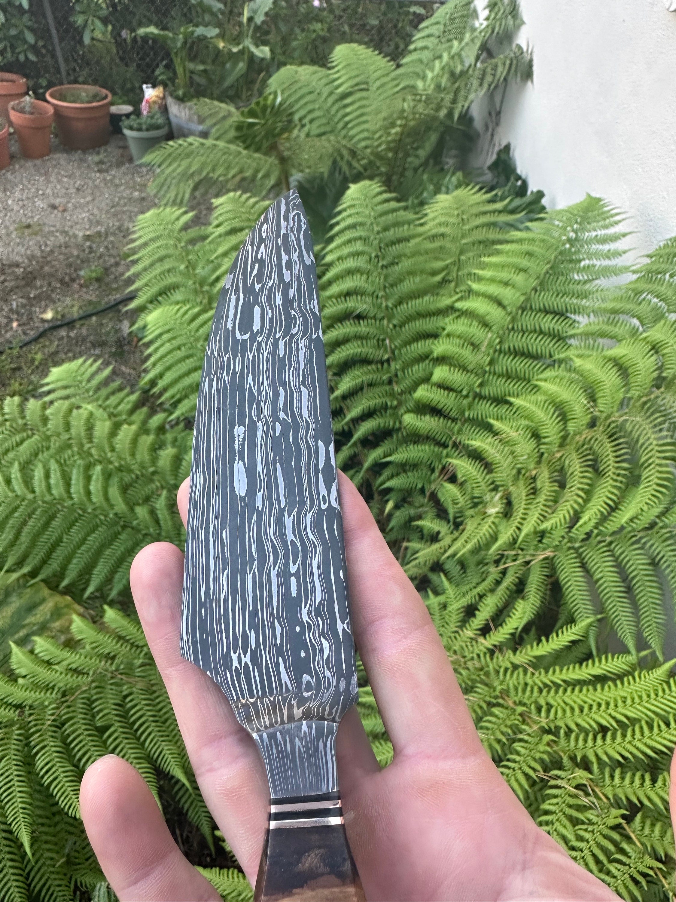 Damascus Serving/brisket Knife Etsy