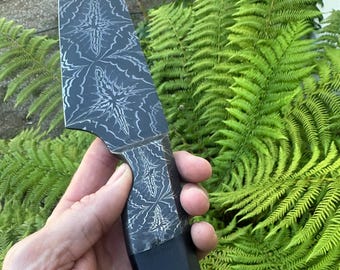 Mosaic Damascus Chef Knife, 8 Inch Blade