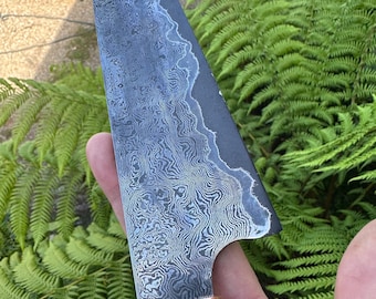 hand forged Damascus veggie cleaver 6-1/2” blade length