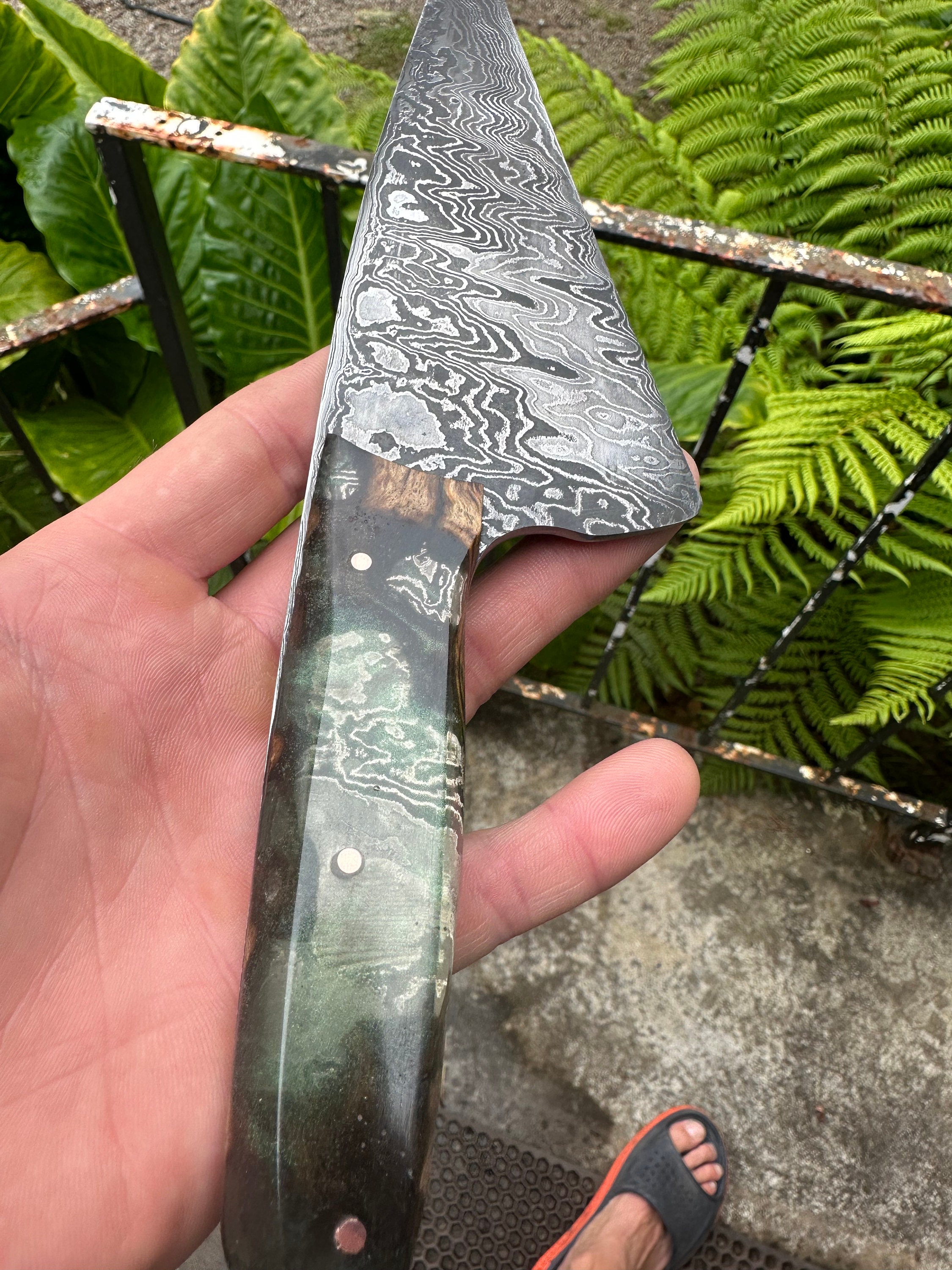 Damascus Chefs Knife 7 Hand Etsy