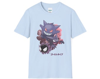 Gengar, Gastly, Hunter, Ghost Type, Monster, Cute Anime, Anime Shirt, Gift, Otaku, Anime Apparel