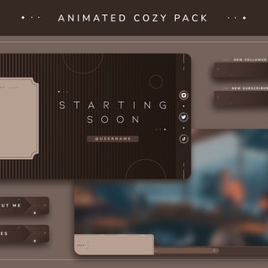 Cozy: Animated Stream Pack  • Overlays, Scenes, Alerts, & Panels for Twitch Streams