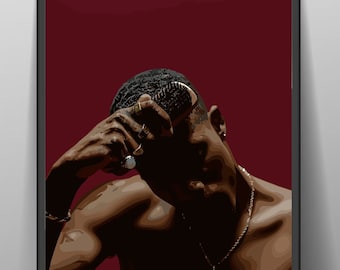 Ilustración de moda de un hombre negro: Impresión de arte urbano (descarga digital)