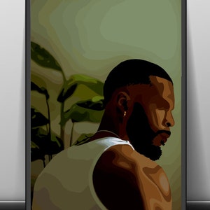 Black Man Art, Urban Art, Black Male Art, African Black Man Art, Black Man Wall Art, Abstract Art, Black Culture Art, African American Art
