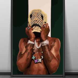 Black man art, urban art, black male art, African black man art, black man wall art, abstract art, black culture art, African American art