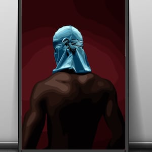 Black Man Art, Urban Art, Black Male Art, African Black Man Art, Black Man Wall Art, Abstract Art, Black Culture Art, African American Art