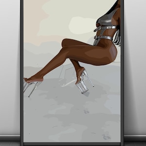 Black Woman Fashion Illustration Art Print (Digital Download)